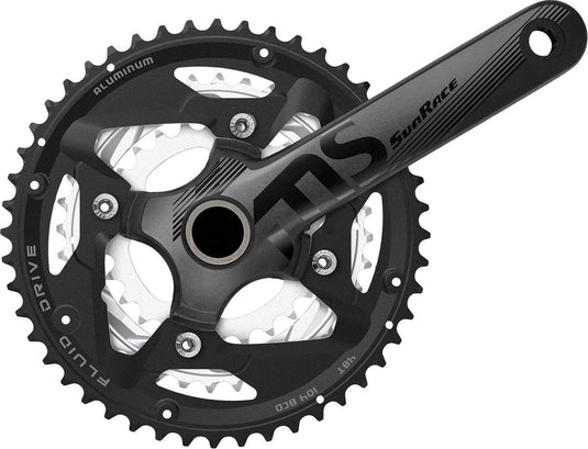 Sturmey-archer europa n.v. sunrace crankstel set fcms50 22-30-40t 175 mm zwart zilver