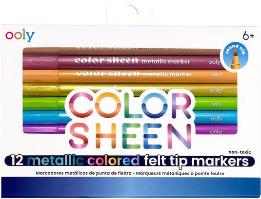Ooly - color sheen - metallic viltstiften - 12 stuks