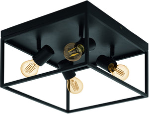 Eglo silentina plafondlamp - e27 - 36 cm - zwart
