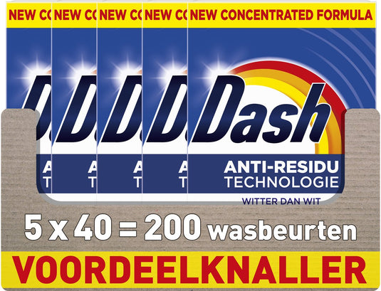 Dash waspoeder - witter dan wit - 5 x 40 wasbeurten
