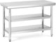 Royal catering rvs werktafel - eco - 120 x 60 cm - 500 kg - tussenplank -