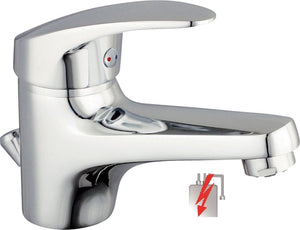 Schütte orazi wastafelkraan voor waterverwarmer met vrije uitloop - lage druk - mengkraan - met waste - chroom