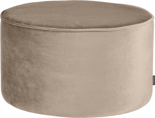 Woood sara poef laag - velvet - khaki - 60x36x60