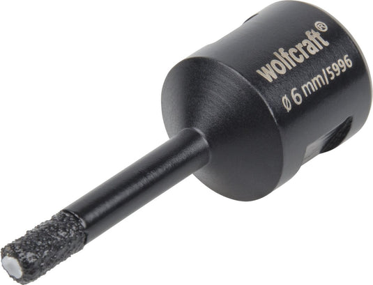 Wolfcraft - diamant gatenzaag - diamantboor - 6mm - tegelboor - voor haakse slijpers - 5996000