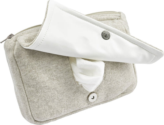 Meyco baby knit basic billendoekjesetui - sand melange