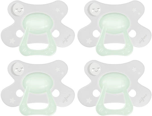Difrax fopspeen natural - 18+ maanden - glow in the dark - 4 stuks