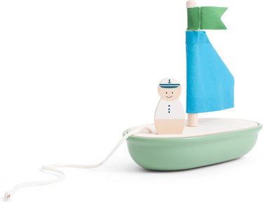 Bs toys houten zeilboot - fsc hout - buitenspelen - trekspeelgoed - geschikt vanaf 18 maanden