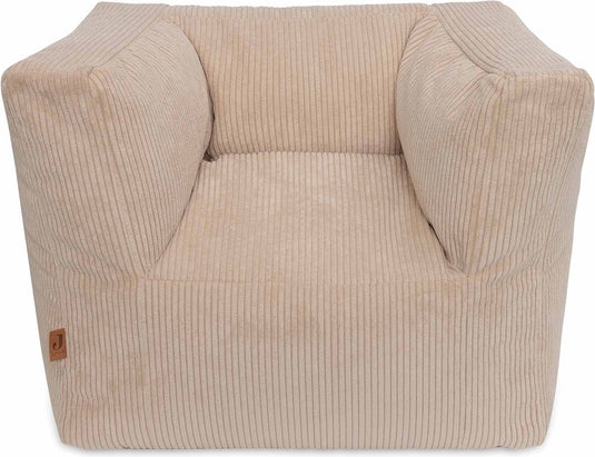 Jollein - kinderfauteuil - corduroy - natural - kinder zitzak - 1 t m 4 jaar