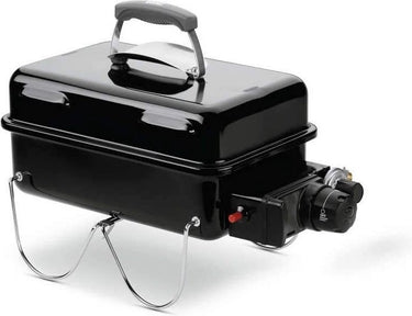 Weber go-anywhere gas barbecue - 41x26 cm - roestvrijstalen branders - gasregelkop - incl. deksel