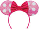 Disguise disney - minnie, minnie mouse hoofdband met pailletten en strikoren, roze, ã©ã©n maat, kind