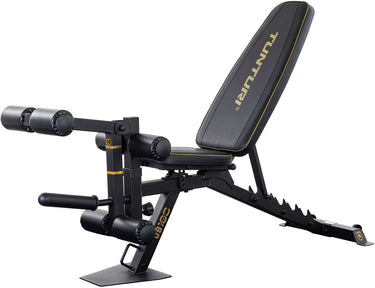 Tunturi centuri ub100 halterbank verstelbaar - fitnessbank belastbaar tot 200kg - trainingsbank, buikspierbank leg extension in één