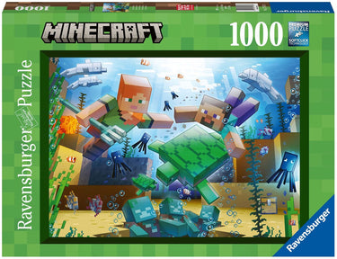 Ravensburger legpuzzel minecraft mosaic 1000 stukjes karton.