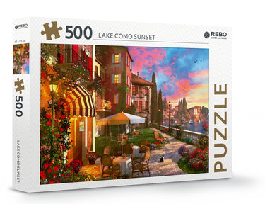 Rebo productions legpuzzel lake como sunset karton 500 stukjes