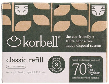 Korbell luieremmer navulling 16l | 3 pack