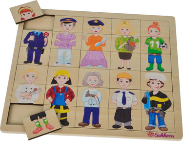 Eichhorn houten puzzel - beroepen, 30st.