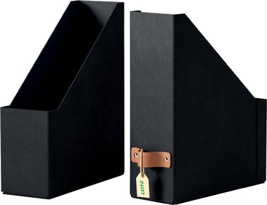 Leitz puro tijdschriftencassette - 100% gerecycled karton - set van 2 - zwart