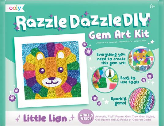 Ooly - razzle dazzle - d.i.y. gem art kit - little lion