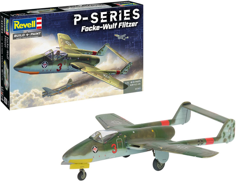 Load image into Gallery viewer, Revell modelbouwpakket vliegtuigen - 03761 focke-wulf tl jäger flitzer wwii - p-series - duits straaljager plastic - 1:72 - modelbouw
