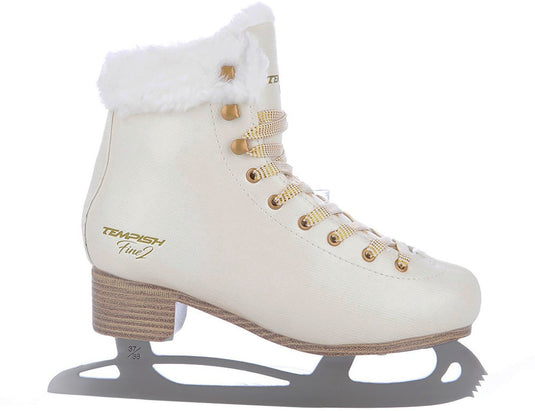 Tempish – fine ii – kunstschaatsen – schaatsen dames – beige – verstevigde enkelsteun premium kunstleer – maat eu 40
