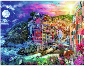 Ravensburger puzzel cinque terre - kleurrijke legpuzzel 2000 stukjes.