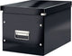 Leitz wow click store kubus grote opbergdoos - 80% gerecycled karton - 32x36 cm (bxd) - zwart
