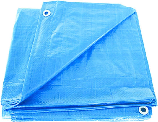Creative kids zwembad afdekzeil - 305 x 204 cm - uv-bestendig - waterproof - met bevestigingskoord - blauw