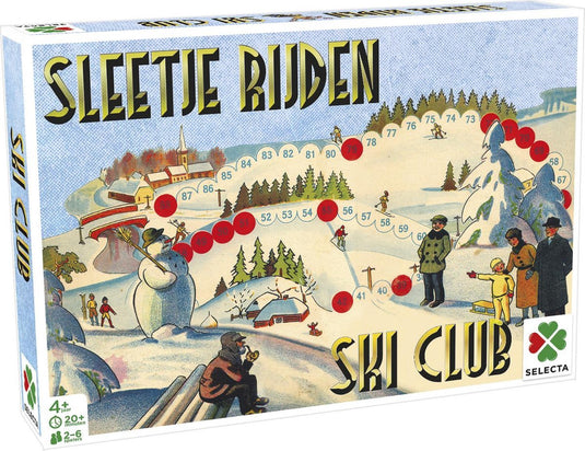 Tactic spellen van toen: sleetje rijden ski club – bordspel – familiespel – vanaf 4 jaar – 2-6 spelers