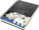 Kangaro dummyboek - a5 - zwart met design - met spiraal - 160 blanco pagina's - 140 grams papier - hard cover