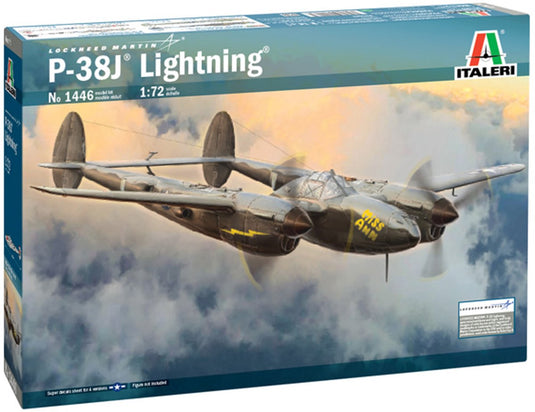 Italeri modelbouwpakket vliegtuigen - 1446 p-38j lightning plastic - 1:72 - modelbouw