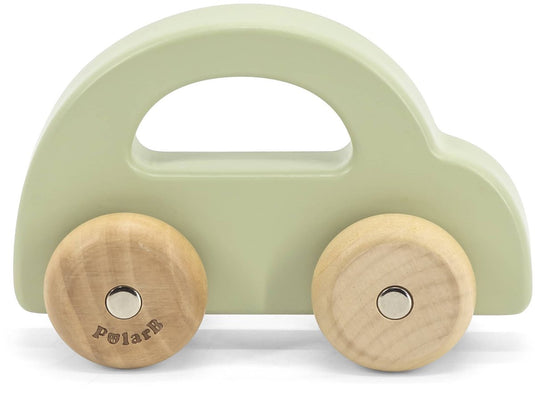 Polarb - houten duwauto groen