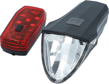 Dresco usb fietsverlichtingsset razor 60 lux - fiets voor- achterlamp