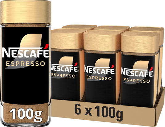 Nescafé gold espresso oploskoffie - 6 potten x 100g