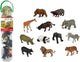 Collecta figurine mini set - 12 wilde dieren - wilde dieren - handgeschilderd - miniatuur