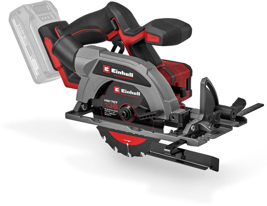 Einhell professional accu cirkelzaag tp-cs 18 136-c li bl solo - power x-change - 18 v li-ion - compact model - koolborstelloze motor - 4.000 t min - ø136x20 mm 16 t - max. zaagdiepte: 90° 45°: 51 35 mm - excl. accu en lader