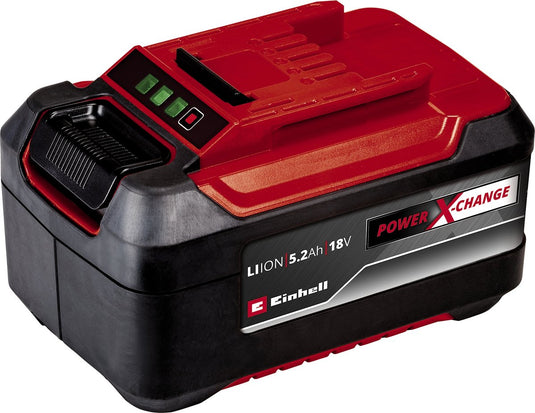Einhell 5.2 ah plus accu - power x-change - 18 v li-ion - max. vermogen: 1260 w - active accu management systeem - plus-technologie: meer vermogen
