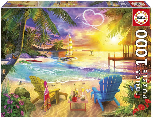 Educa - liefdesstrand - puzzel - 1000 stukjes - legpuzzel