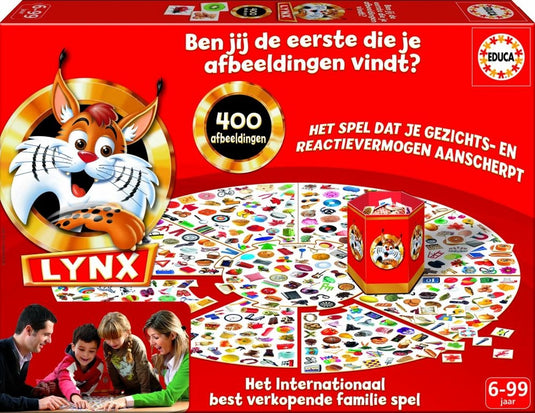 Educa - bordspel - lynx - zoek de afbeeldingen - reactievermogen - gezichtsvermogen - memorygame