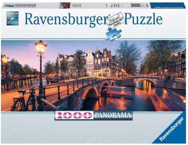 Ravensburger puzzel amsterdam by night - legpuzzel 1000 stukjes.