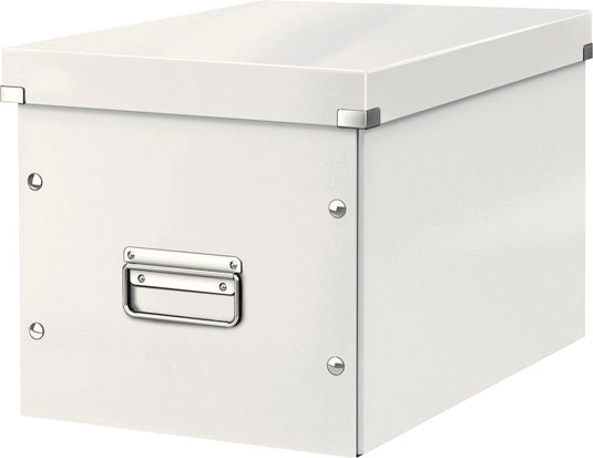 Leitz wow click store kubus grote opbergdoos - 80% gerecycled karton - 32 x 31 x 36 cm (bxhxd) - wit