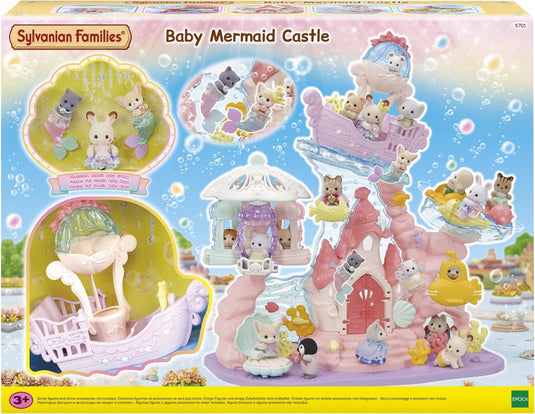 Sylvanian families 5701 baby zeemeermin kasteel- inclusief 3 baby speelfiguren
