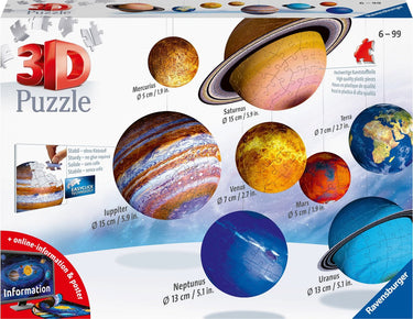 Ravensburger 3d zonnestelsel - 3d puzzel - 27 54 72 108 stukjes