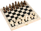 Eddy toys houten schaakbord en dambord – opvouwbaar 2-in-1 spel – 65-delig – schaakstukken en damstenen inbegrepen – klassiek bordspel voor kinderen en volwassenen