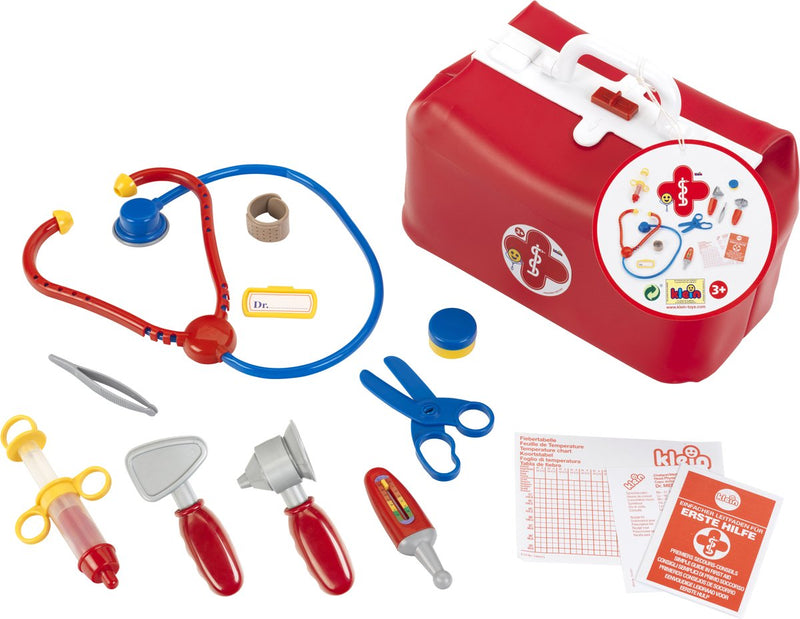 Load image into Gallery viewer, Klein toys - dokterkoffer - met accessoires - rood
