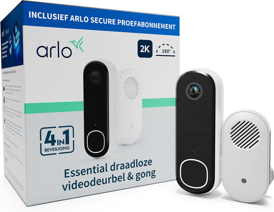 Arlo videodeurbel avdk4001-100pes zwart batterij