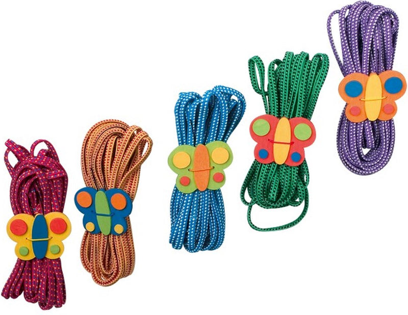 Load image into Gallery viewer, Small foot - springelastiek vlinder kleur, set van 5
