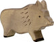 Holztiger bosdieren - wild zwijn - 12x3x8cm - houten figuur - handgemaakt
