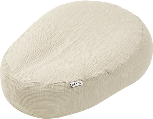 Meyco baby uni relaxhoes voor voedingskussen - pre-washed hydrofiel - soft sand