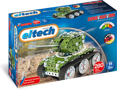 Eitech ® bouwdoos – tank – 280-delig – metalen bouwpakket met gereedschap – constructiespeelgoed – vanaf 8 jaar
