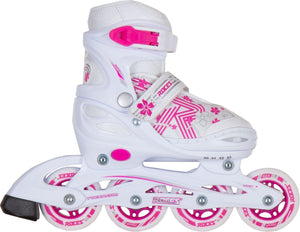 inline skates Jokey 3.0 softboot 82A wit roze mt 38-41