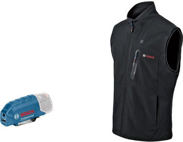Bosch ghv - 12 + 18v xa batterij - verwarmde jas gilet vest - zwart - maat xl